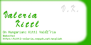 valeria kittl business card